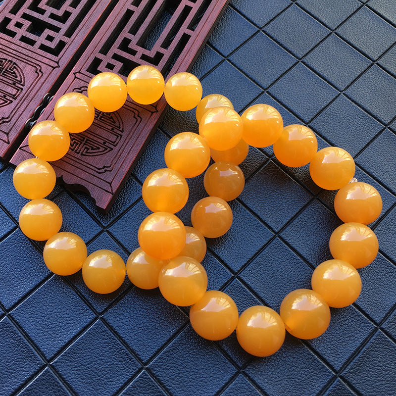 The Yellow Jade Mala — Handcrafted