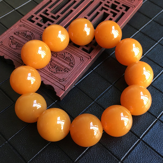 The Yellow Jade Mala — Handcrafted